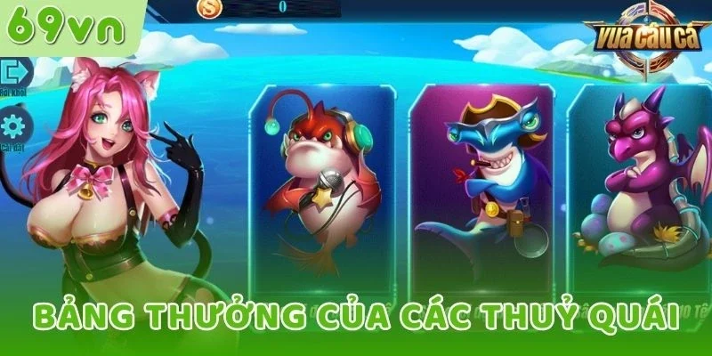 Bảng thưởng của các thuỷ quái