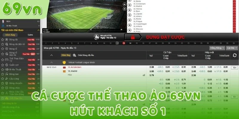 Cá cược thể thao ảo 69VN hút khách số 1