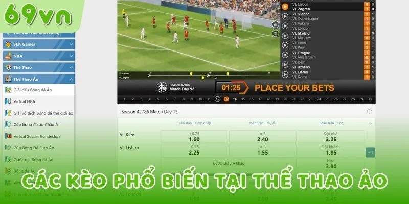 Các loại kèo phổ biến tại thể thao ảo