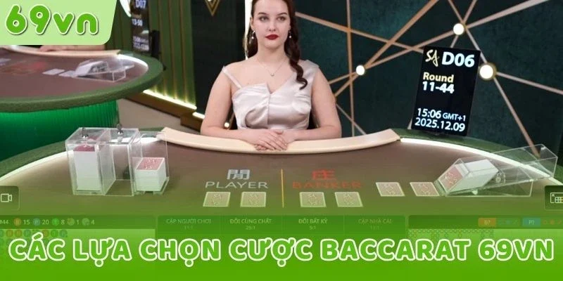 Các lựa chọn cược Baccarat 69VN