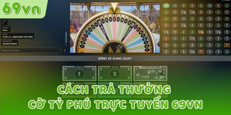 Cách thanh toán thưởng Cờ tỷ phú trực tuyến 69VN
