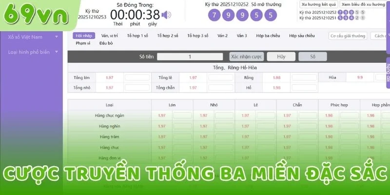 Cược truyền thống ba miền đặc sắc