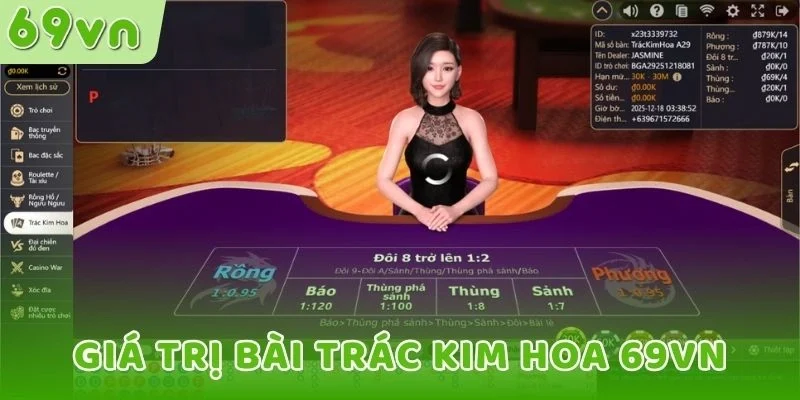 Giá trị bài Trác Kim Hoa 69VN