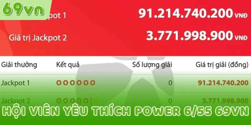 Hội viên khá yêu thích Power 6/55 69VN