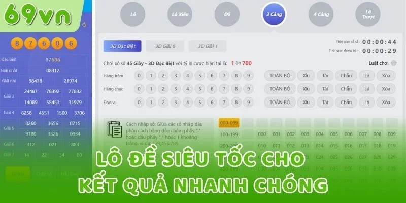 Lô đề siêu tốc cho kết quả nhanh chóng