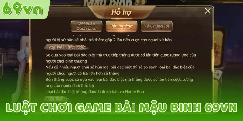 Luật chơi game bài Mậu binh 69VN
