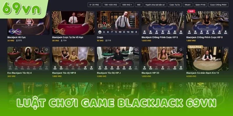 Luật chơi game Blackjack 69VN