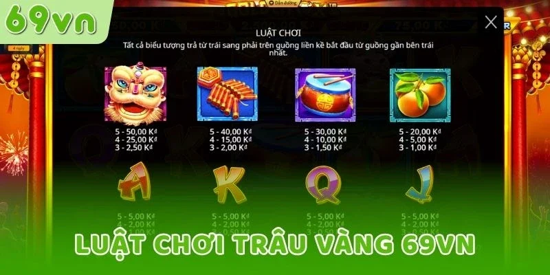 Luật chơi Trâu Vàng 69VN