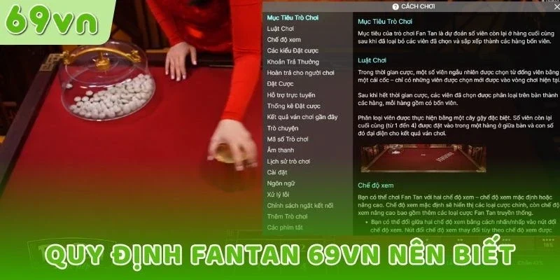 Quy định Fantan 69VN nên biết