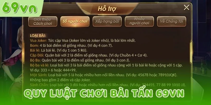 Quy luật chơi bài Tấn 69VN