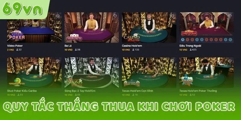 Quy tắc thắng thua khi chơi Poker