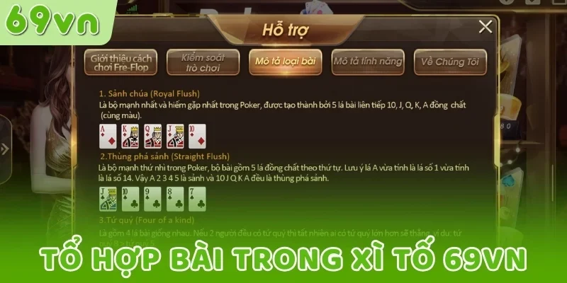 Tổ hợp bài trong Xì tố 69VN