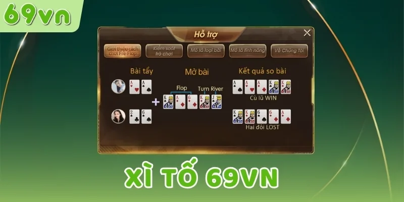 Sảnh chơi Xì tố tại 69VN